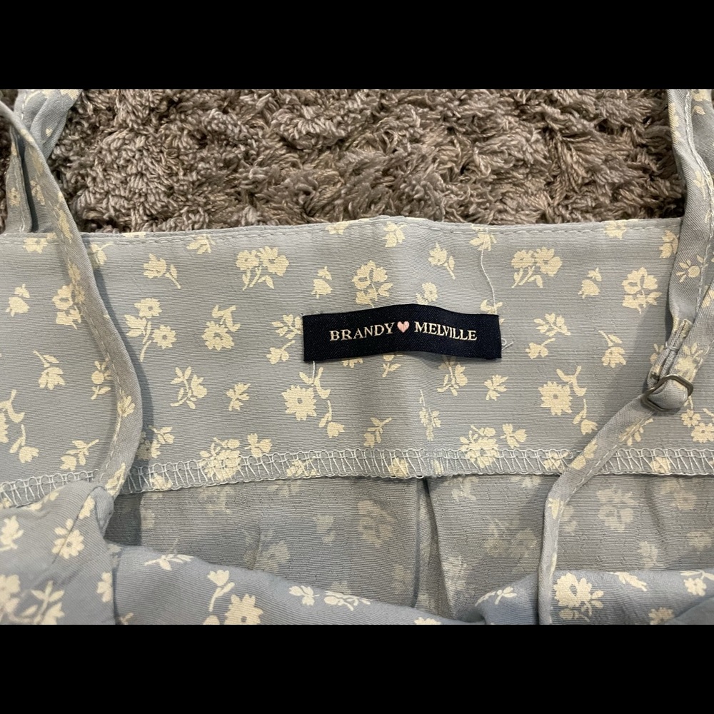 Light Blue Floral Brandy Melville Colleen Dress - Picture 3 of 3